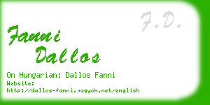 fanni dallos business card